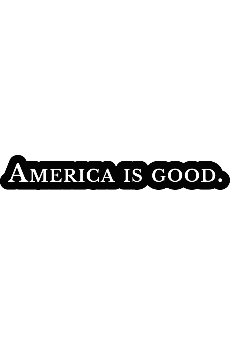 AMERICA IS GOOD STICKER